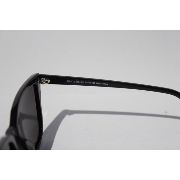 MAUI JIM Kuo POLARIZED Sunglasses 884-02 Black/Neutral Gray NEW Cat Eye Italy main image 5